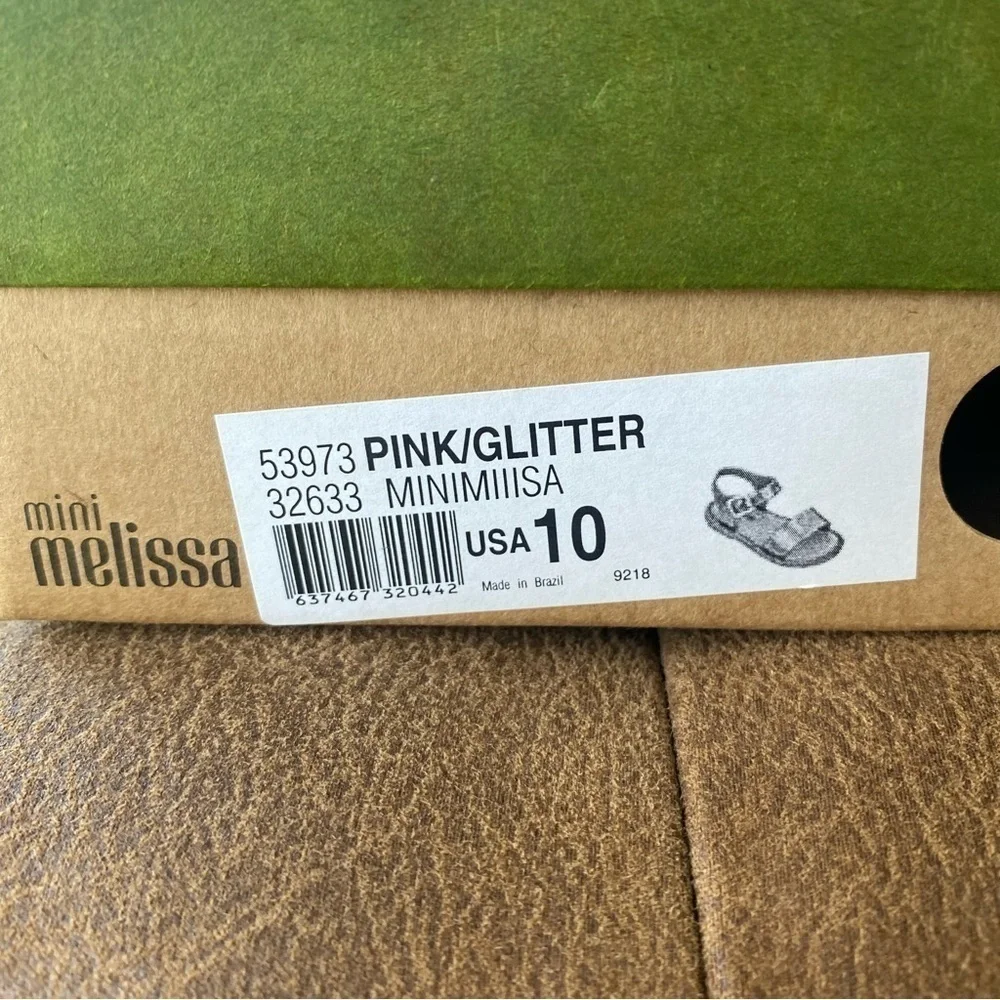 Mini Melissa Mar Strappy Pink Glitter Sandals 10 NIB - Picture 8 of 9